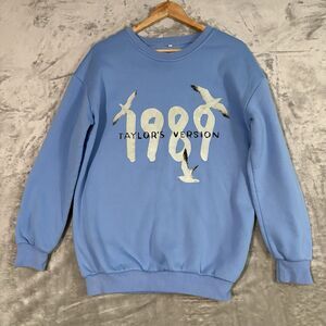 Taylor Swift 1989 Taylor’s Version Blue Sweatshirt Size S Coastal Swiftie Chic